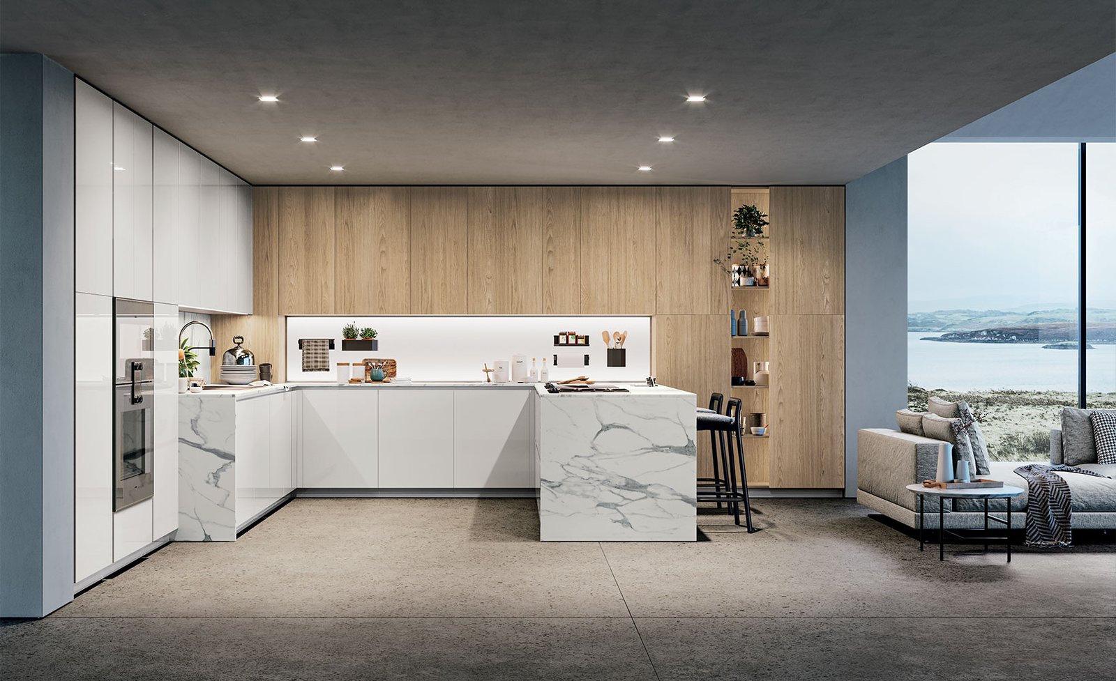 Cucine a golfo slider 2 - Consigli e guide - Doimo Cucine